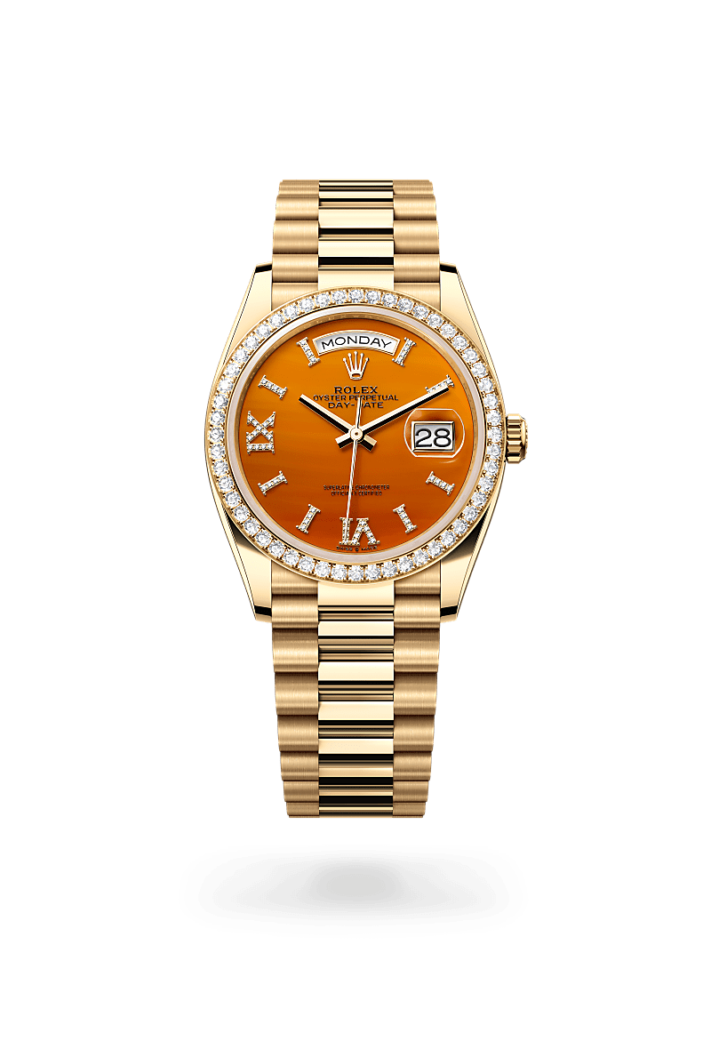 Rolex Day-Date in 18 ct yellow gold, M128348RBR-0049 - NGG Timepieces