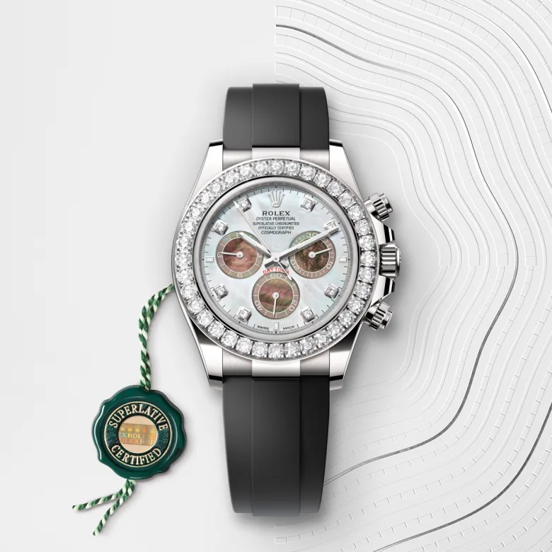 Rolex Cosmograph Daytona in ทองคำขาว 18 กะรัต, M126589RBR-0001 - NGG Timepieces