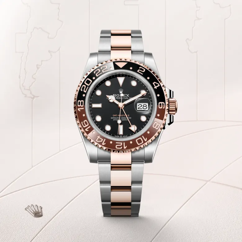 Rolex GMT-Master II in Everose Rolesor - การผสมผสานระหว่าง Oystersteel และเอเวอร์โรสโกลด์, M126711CHNR-0002 - NGG Timepieces