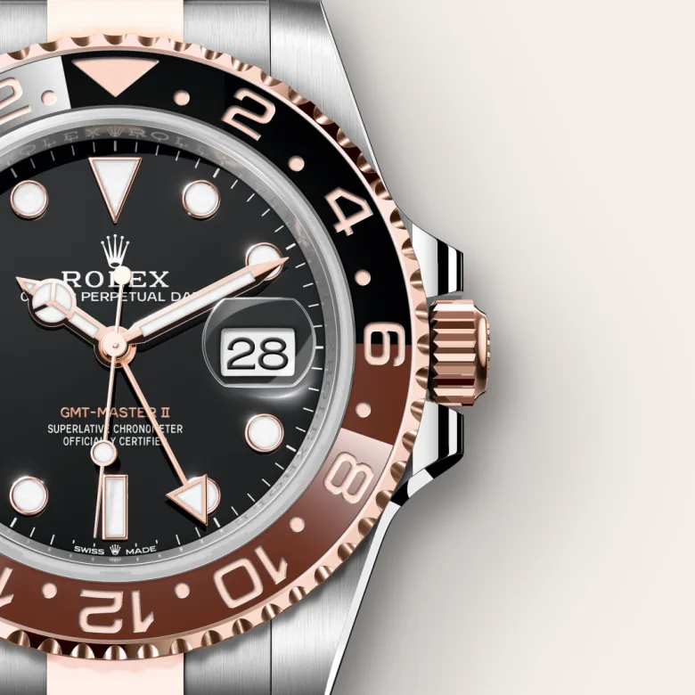 Rolex GMT-Master II in Everose Rolesor - การผสมผสานระหว่าง Oystersteel และเอเวอร์โรสโกลด์, M126711CHNR-0002 - NGG Timepieces