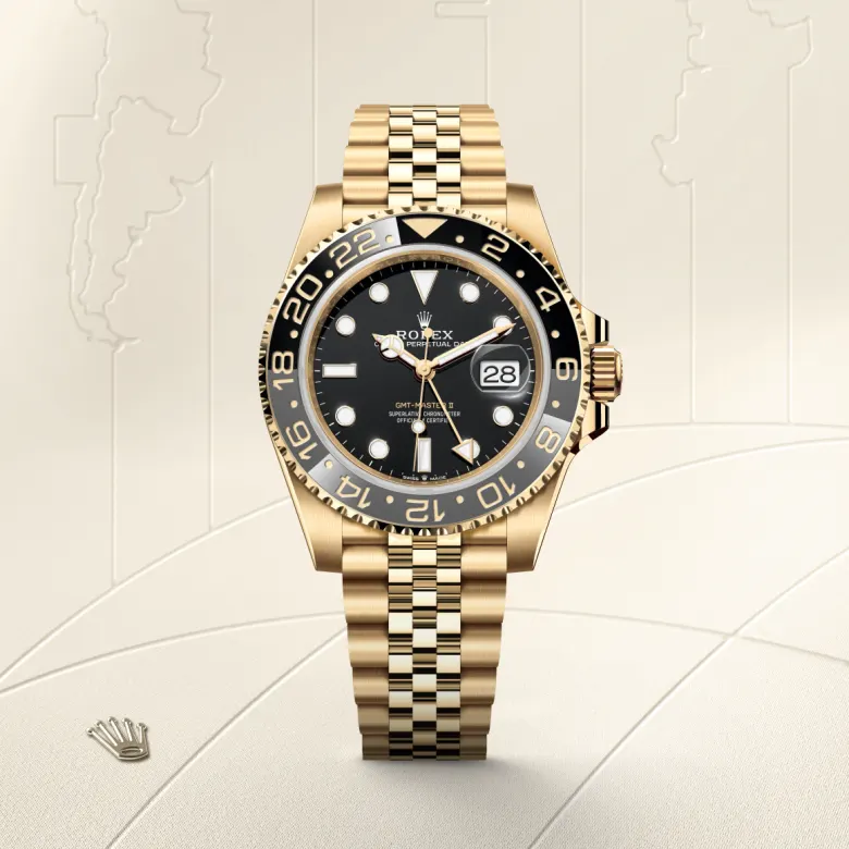 Rolex GMT-Master II in 18 ct yellow gold, M126718GRNR-0001 - NGG Timepieces