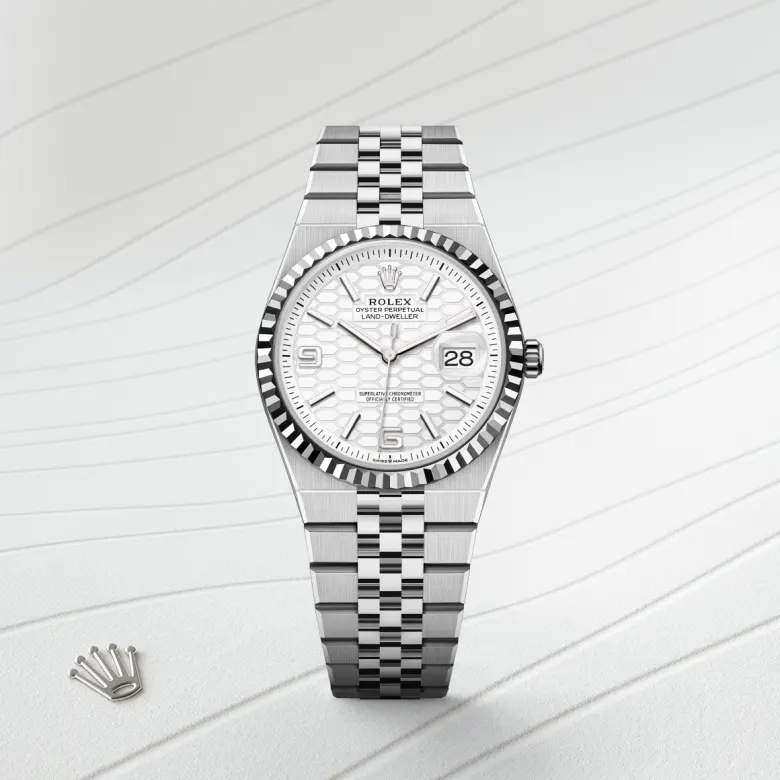 Rolex Land-Dweller in White Rolesor - combination of Oystersteel and white gold, M127234-0001 - NGG Timepieces