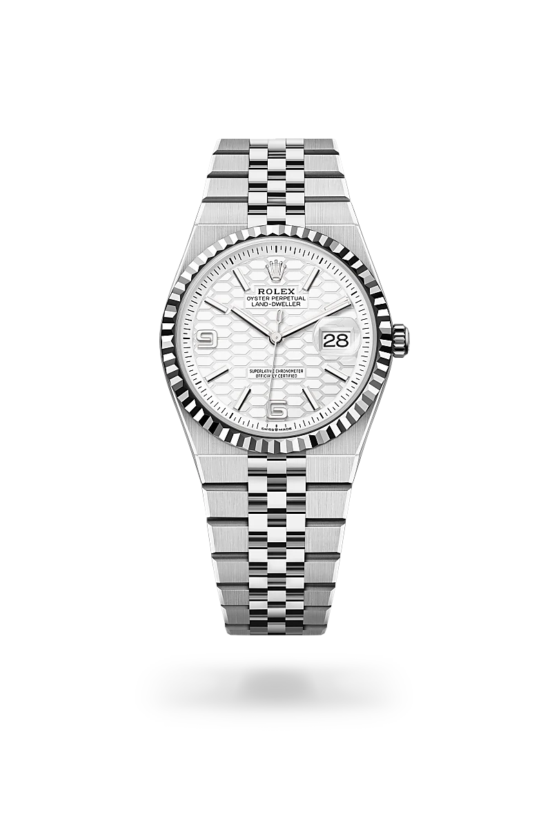 Rolex Land-Dweller in White Rolesor - combination of Oystersteel and white gold, M127234-0001 - NGG Timepieces