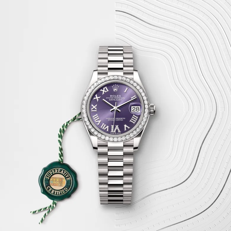 Rolex Datejust in ทองคำขาว 18 กะรัต, m278289rbr-0019 - NGG Timepieces