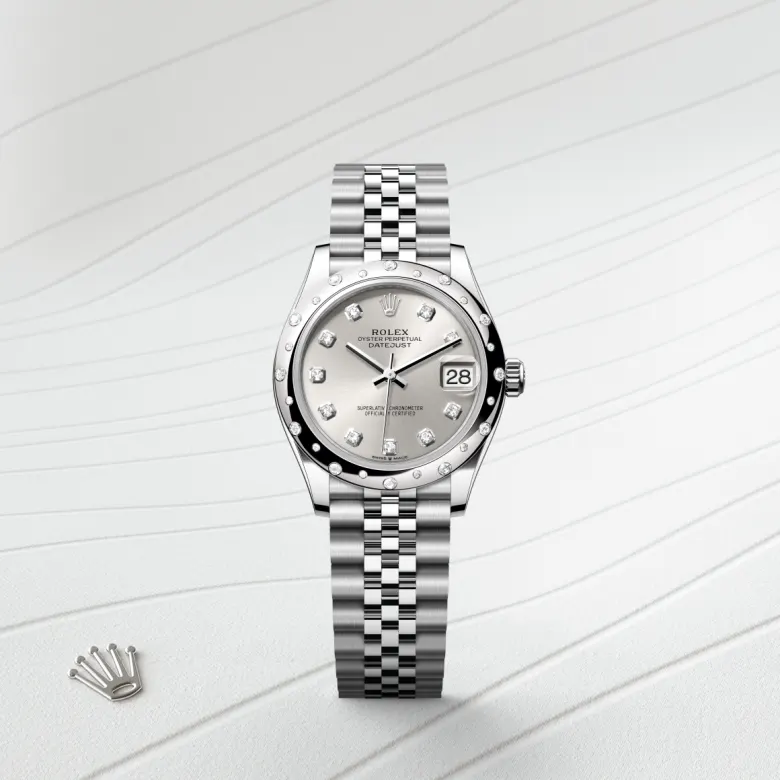 Rolex Datejust in White Rolesor - การผสมผสานระหว่าง Oystersteel และทองคำขาว, m278344rbr-0032 - NGG Timepieces