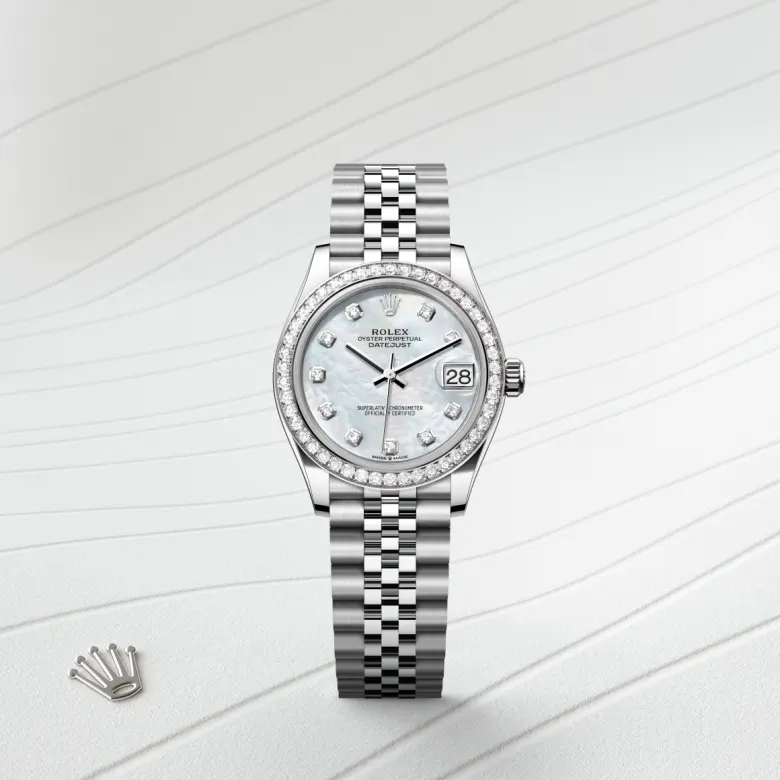 Rolex Datejust in White Rolesor - การผสมผสานระหว่าง Oystersteel และทองคำขาว, M278384RBR-0008 - NGG Timepieces