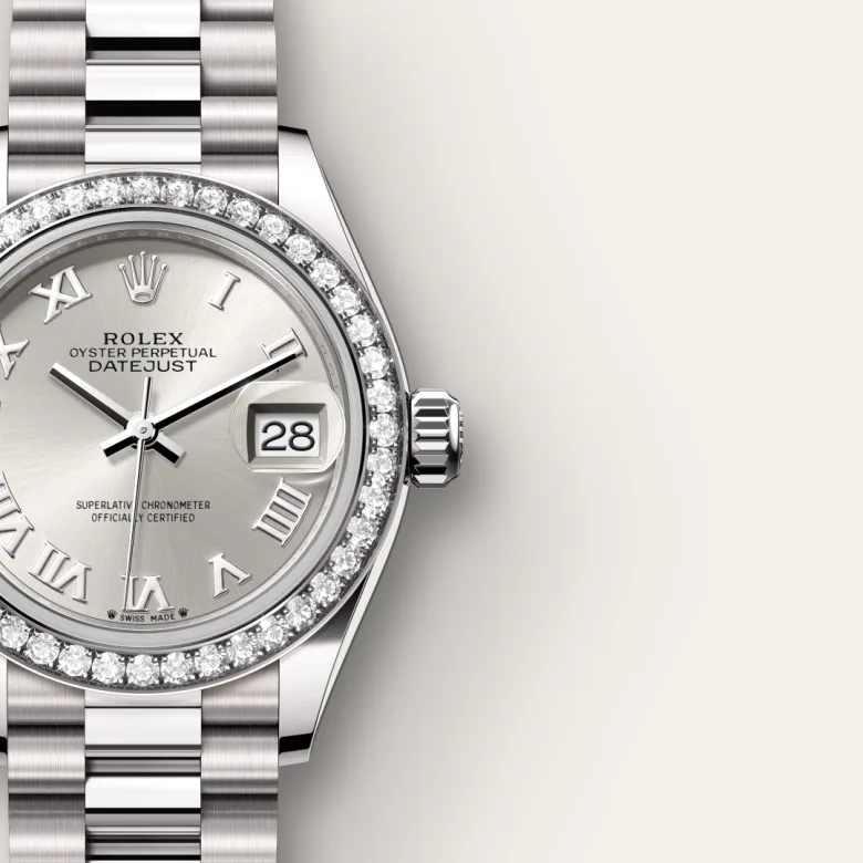 Rolex Lady-Datejust in ทองคำขาว 18 กะรัต, m279139rbr-0007 - NGG Timepieces
