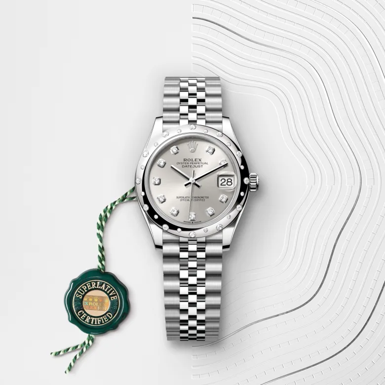 Rolex Datejust in White Rolesor - การผสมผสานระหว่าง Oystersteel และทองคำขาว, m278344rbr-0032 - NGG Timepieces