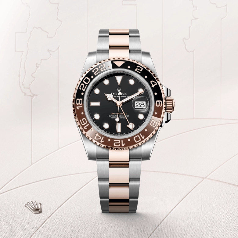 Rolex GMT-Master II in Everose Rolesor - การผสมผสานระหว่าง Oystersteel และ Everose gold, M126711CHNR-0002 - NGG Timepieces