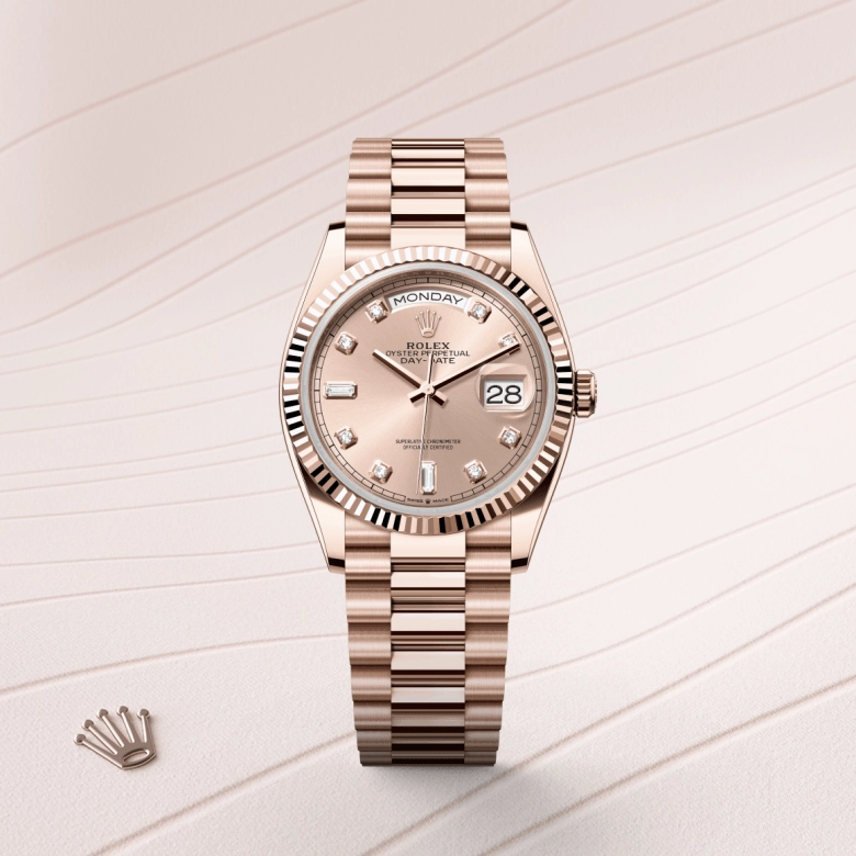 Rolex Day-Date in Everose gold 18 กะรัต, M128235-0009 - NGG Timepieces