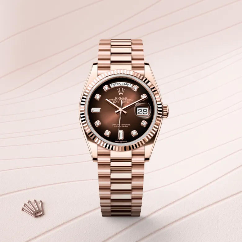 Rolex Day-Date in Everose gold 18 กะรัต, M128235-0037 - NGG Timepieces