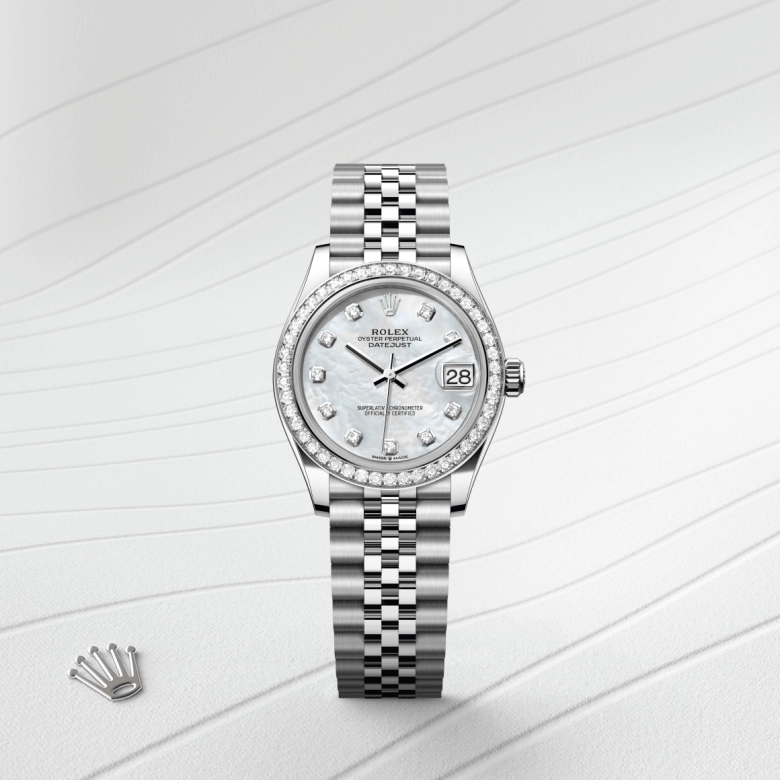 Rolex Datejust in White Rolesor - combination of Oystersteel and white gold, M278384RBR-0008 - NGG Timepieces