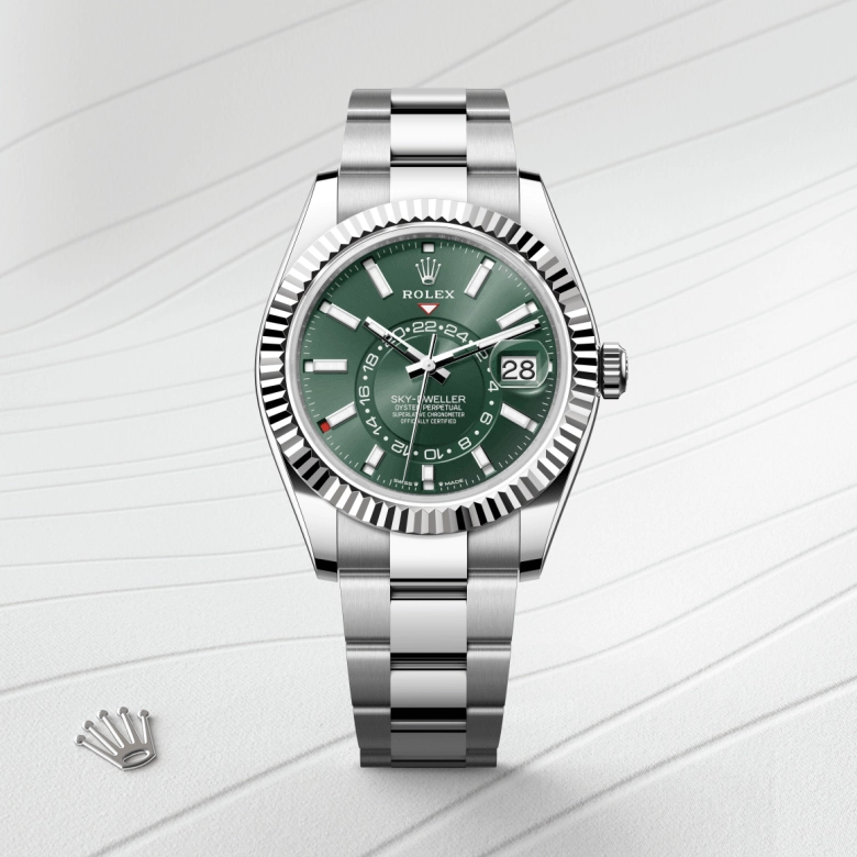 Rolex Sky-Dweller in White Rolesor - การผสมผสานระหว่าง Oystersteel และทองคำขาว, M336934-0001 - NGG Timepieces